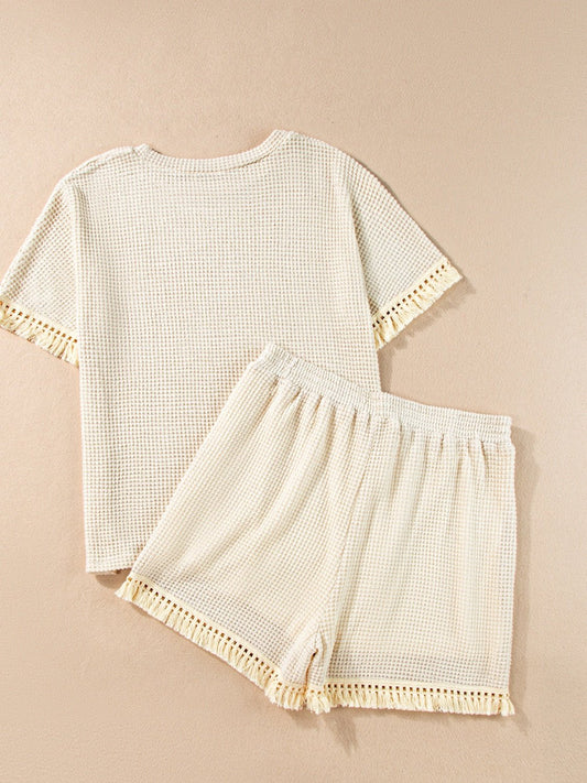 Effortless Chic Tassel Top and Shorts Set - Kalizeh