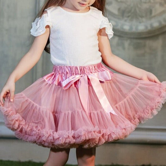 Enchanting Elegance: Girls Fluffy Chiffon Pettiskirt - Kalizeh