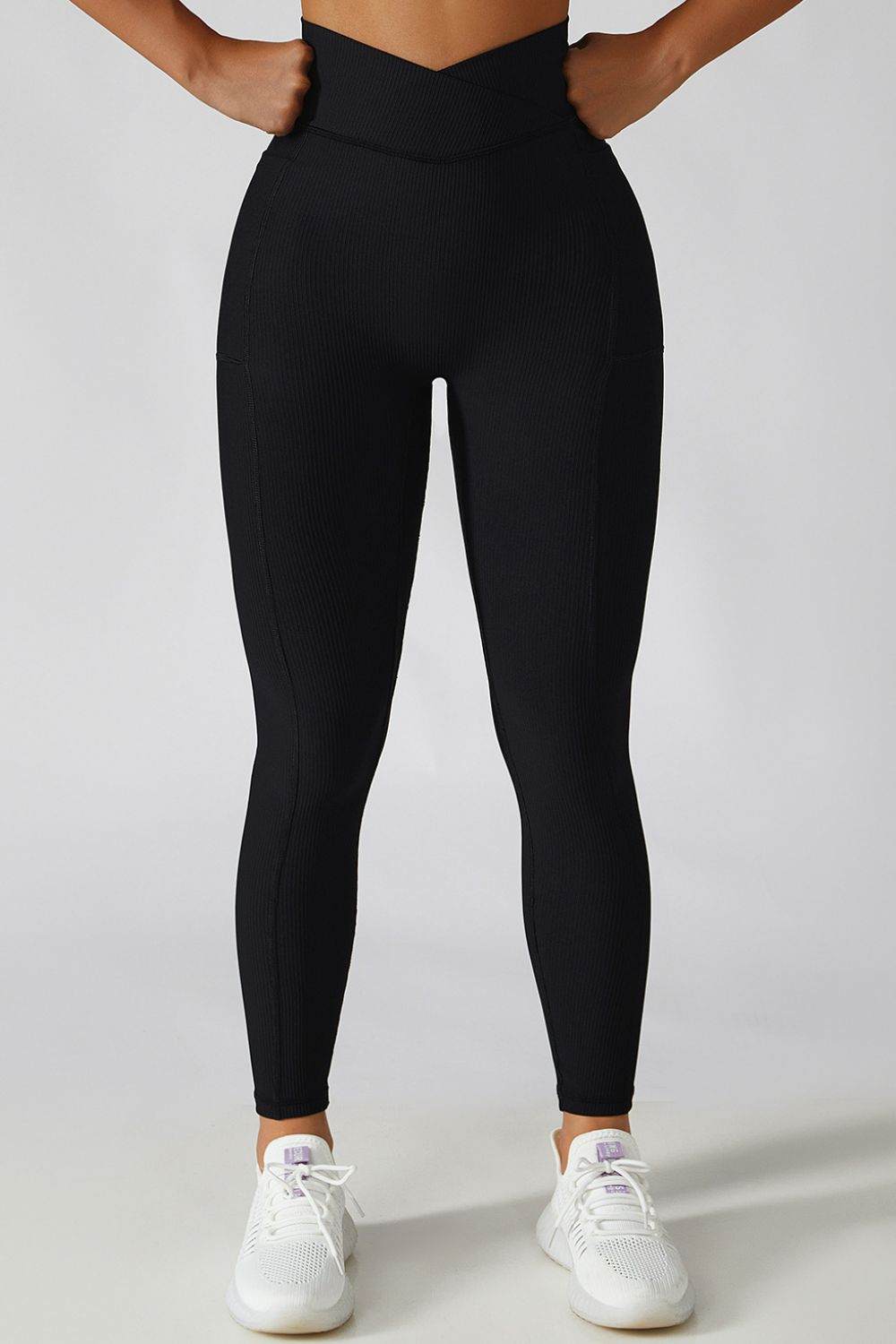 Essential Crossover Waist Leggings - Kalizeh