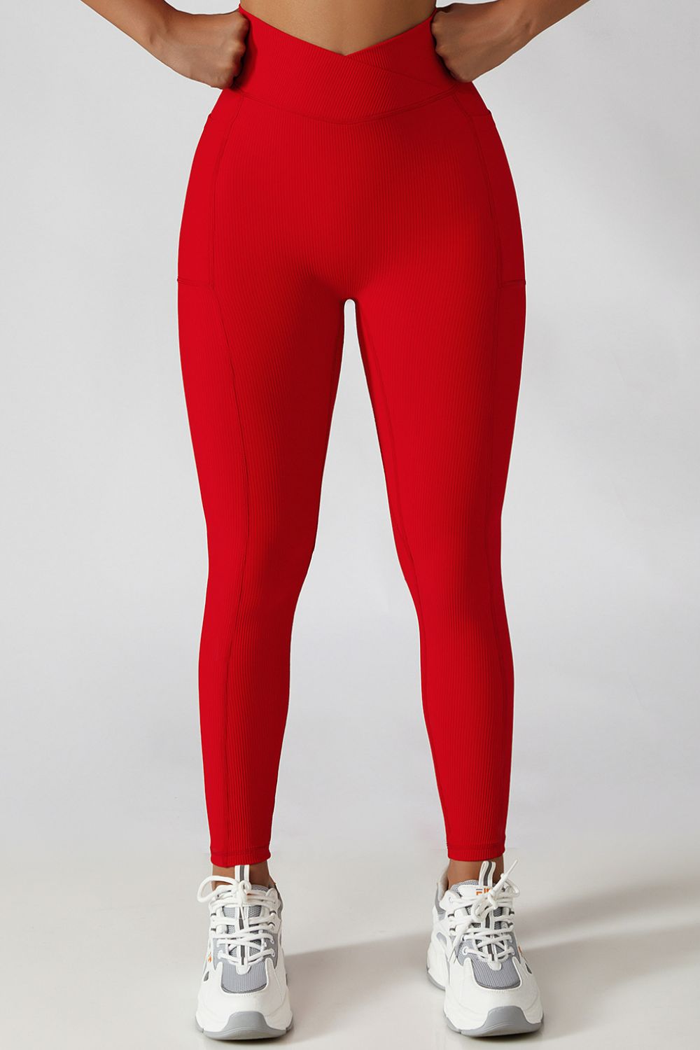 Essential Crossover Waist Leggings - Kalizeh