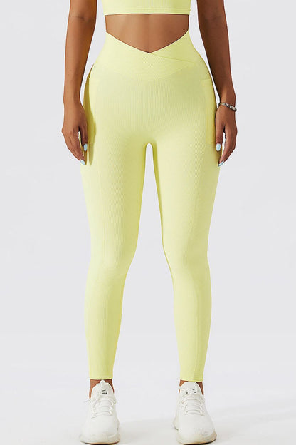 Essential Crossover Waist Leggings - Kalizeh