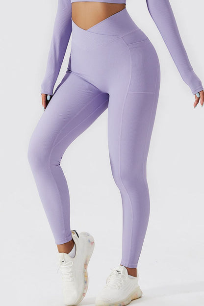 Essential Crossover Waist Leggings - Kalizeh