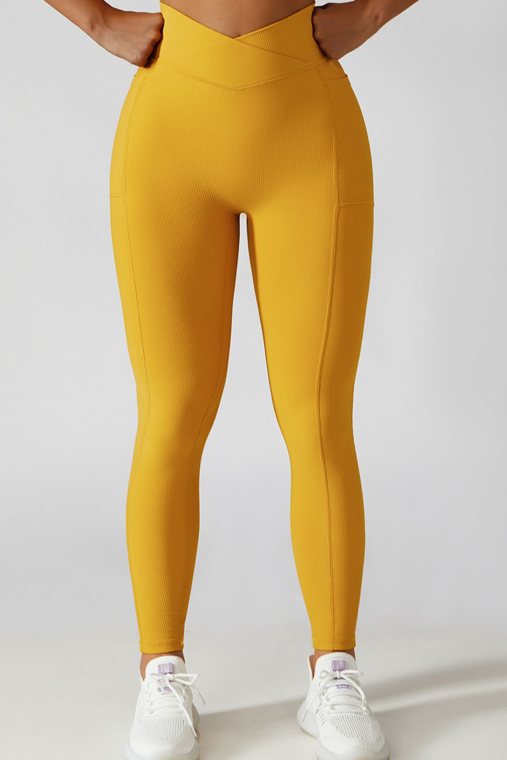 Essential Crossover Waist Leggings - Kalizeh