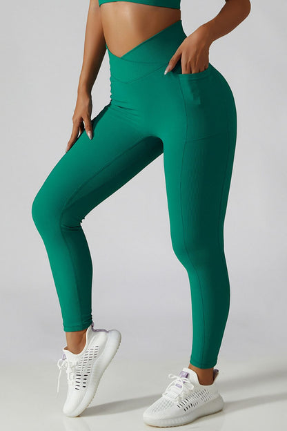 Essential Crossover Waist Leggings - Kalizeh