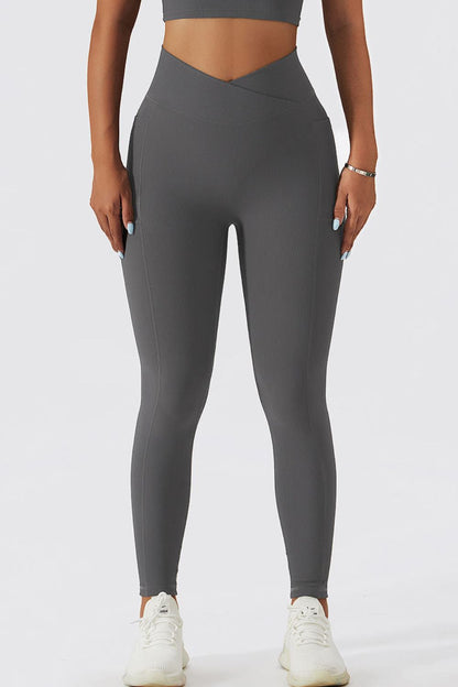 Essential Crossover Waist Leggings - Kalizeh