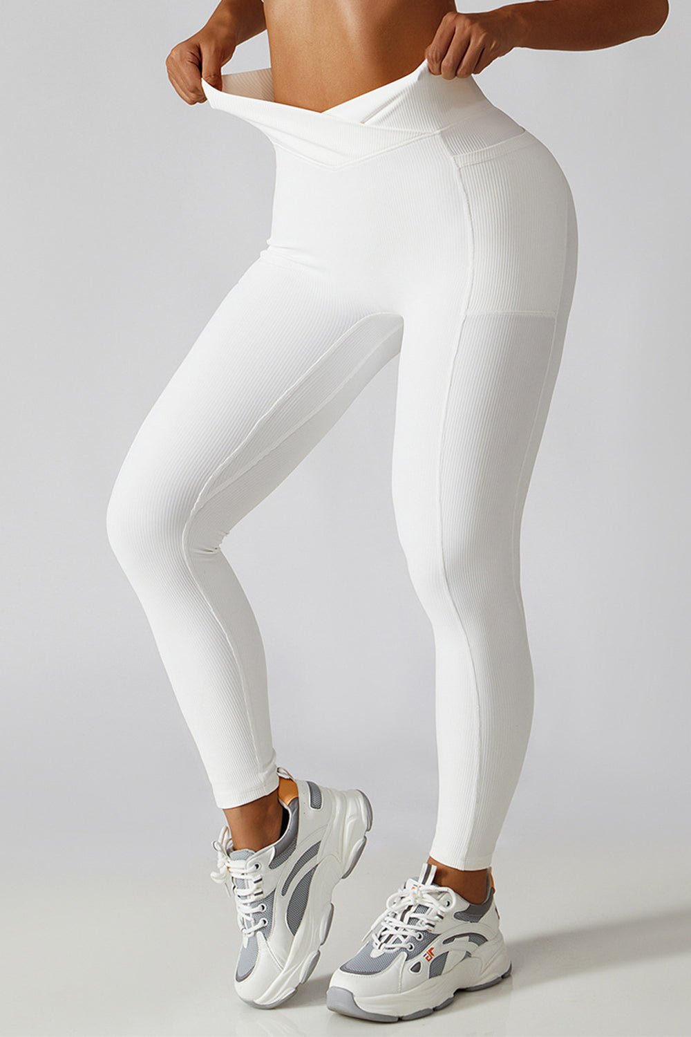 Essential Crossover Waist Leggings - Kalizeh