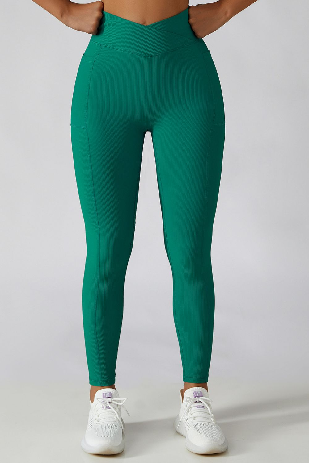 Essential Crossover Waist Leggings - Kalizeh