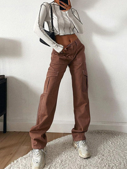 Essential Straight Leg Jeans with Pockets - Kalizeh