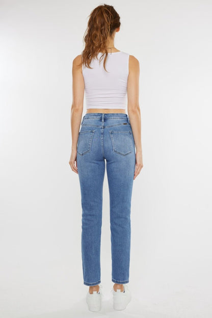 Feline Flair High Waist Jeans - Kalizeh