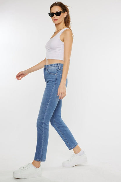 Feline Flair High Waist Jeans - Kalizeh