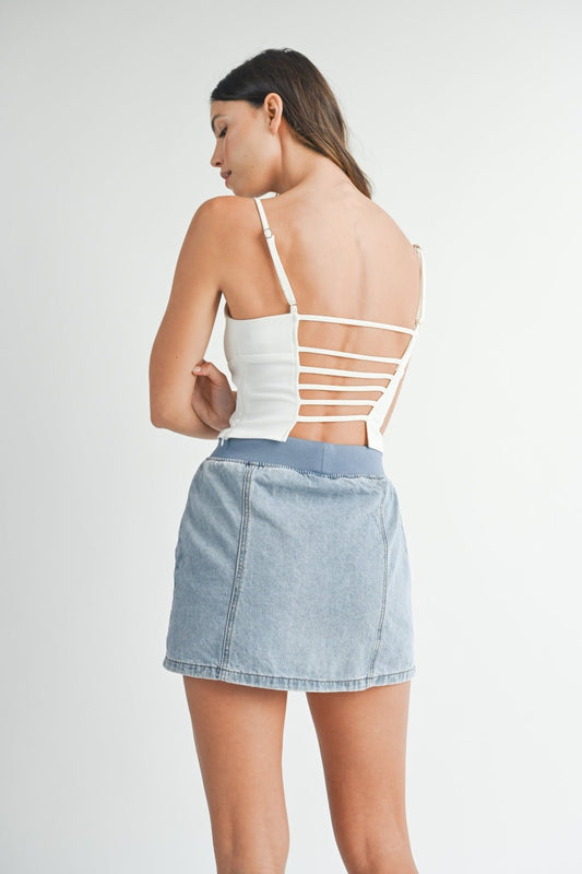 Flair & Flatter Strappy Back Cropped Camisole - Kalizeh