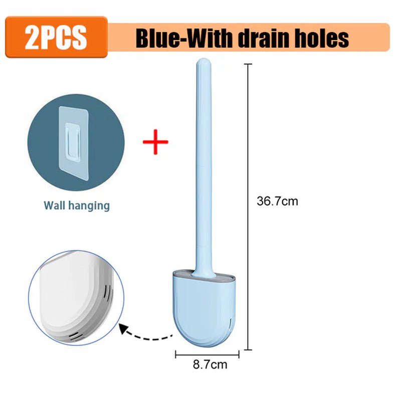 Flexible Silicone Toilet Brush with Holder - Kalizeh