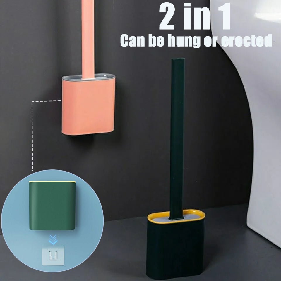 Flexible Silicone Toilet Brush with Holder - Kalizeh