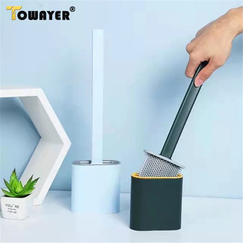 Flexible Silicone Toilet Brush with Holder - Kalizeh