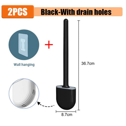 Flexible Silicone Toilet Brush with Holder - Kalizeh