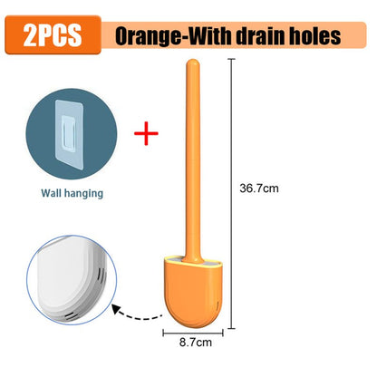 Flexible Silicone Toilet Brush with Holder - Kalizeh