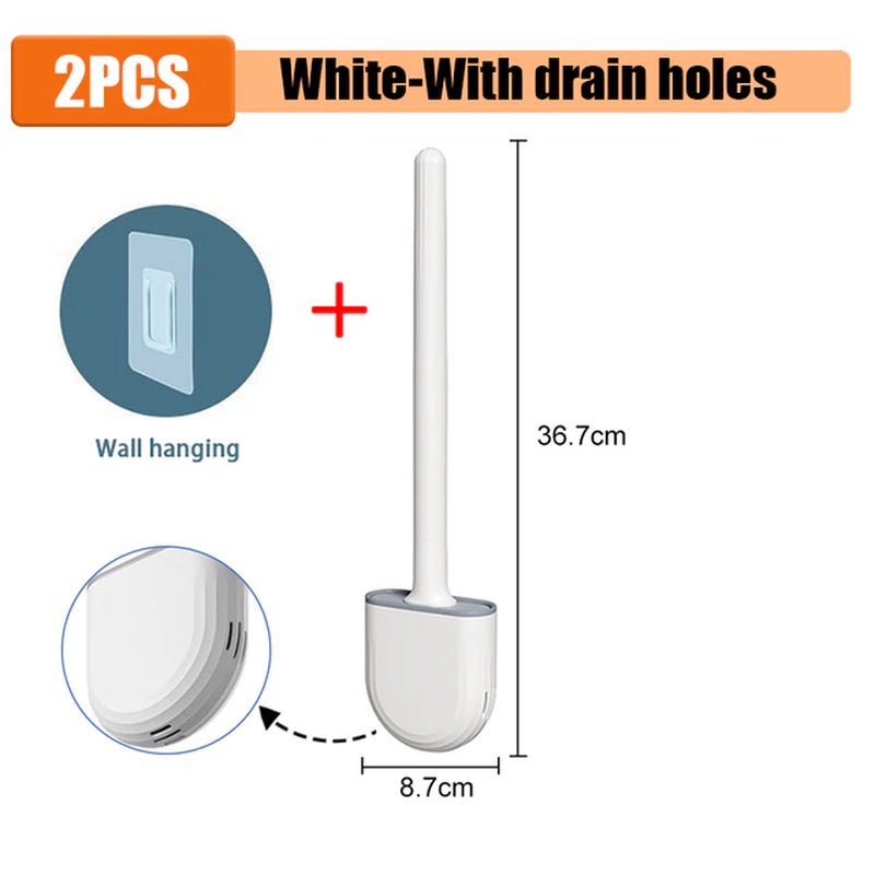 Flexible Silicone Toilet Brush with Holder - Kalizeh