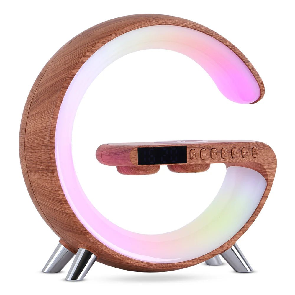 G-Shaped LED Lamp Bluetooth Speaker Wireless Charger - Kalizeh