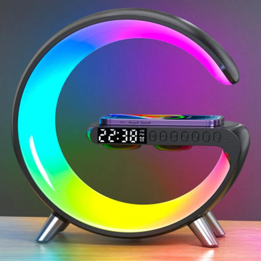 G-Shaped LED Lamp Bluetooth Speaker Wireless Charger - Kalizeh