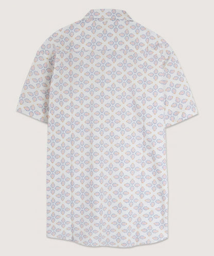 Geometric Tile Button-Up Collared Shirt - Kalizeh