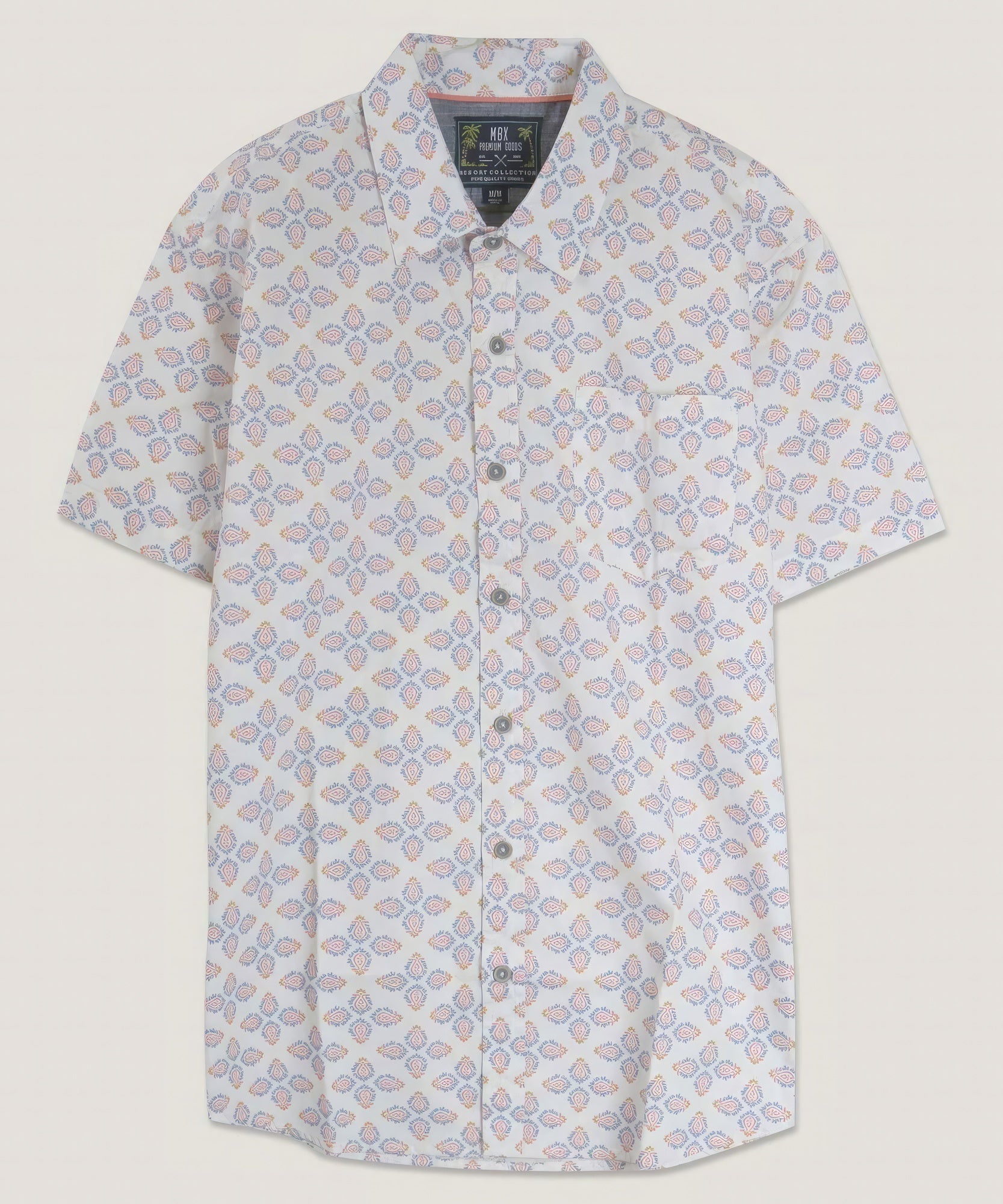 Geometric Tile Button-Up Collared Shirt - Kalizeh