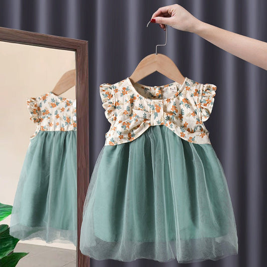 Girls Chiffon Flower Princess Dress - Kalizeh