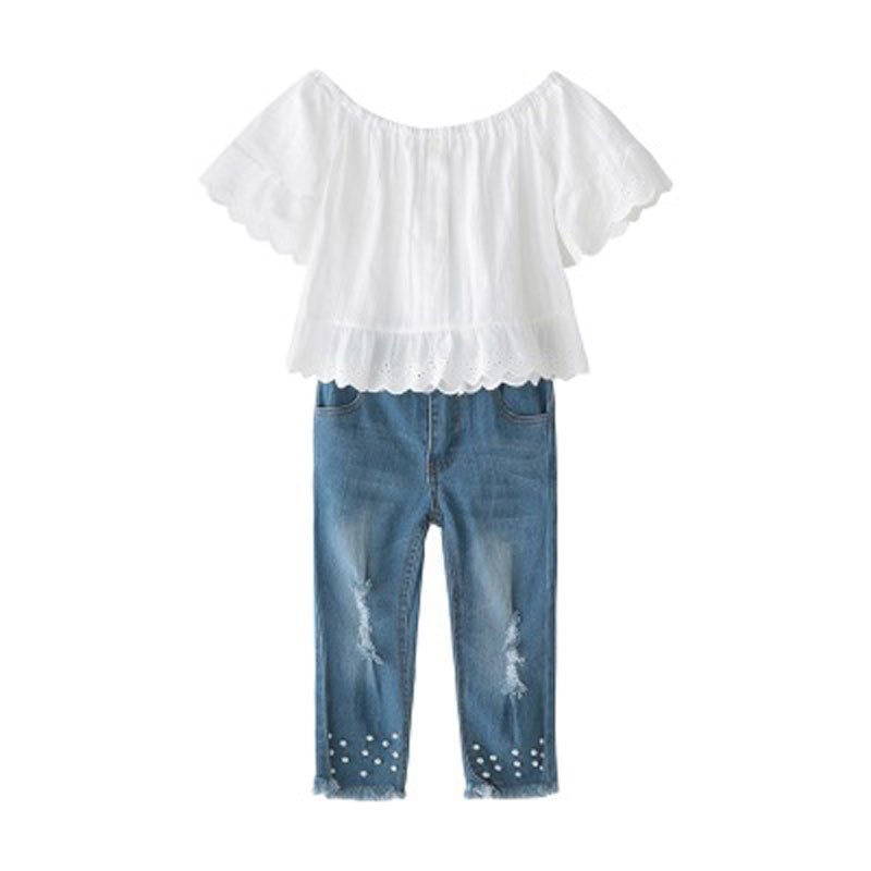 Girls' Elegant Lace Ensemble Set - Kalizeh