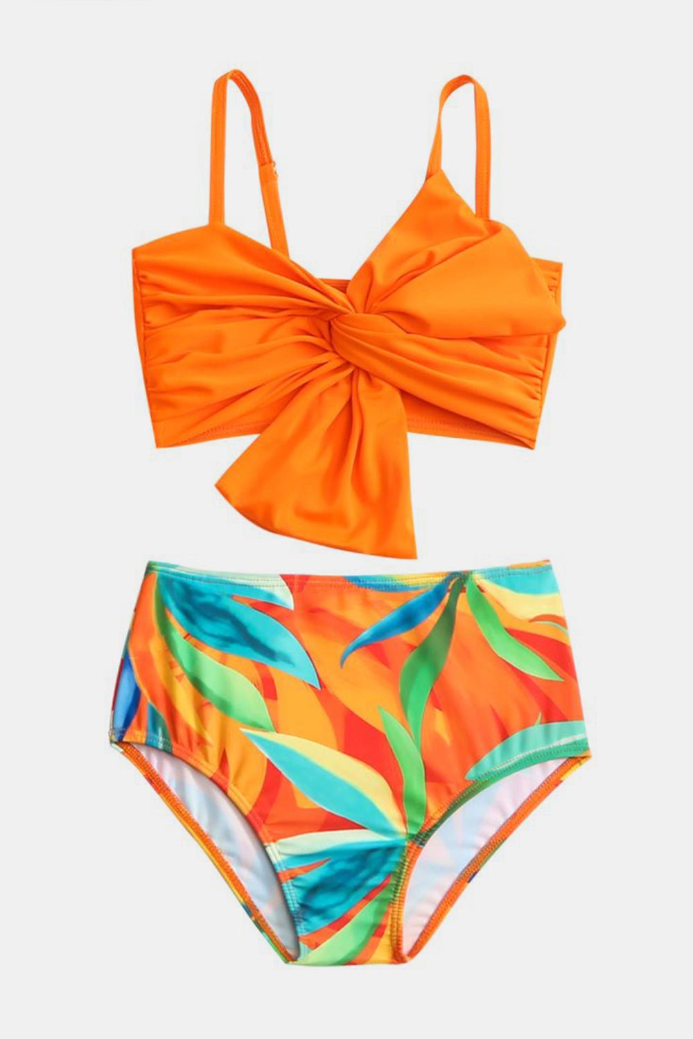 Girls Twisted Spaghetti Strap Swim Set - Kalizeh