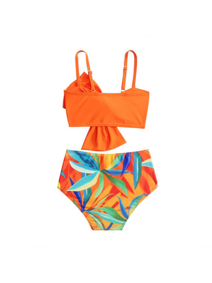 Girls Twisted Spaghetti Strap Swim Set - Kalizeh