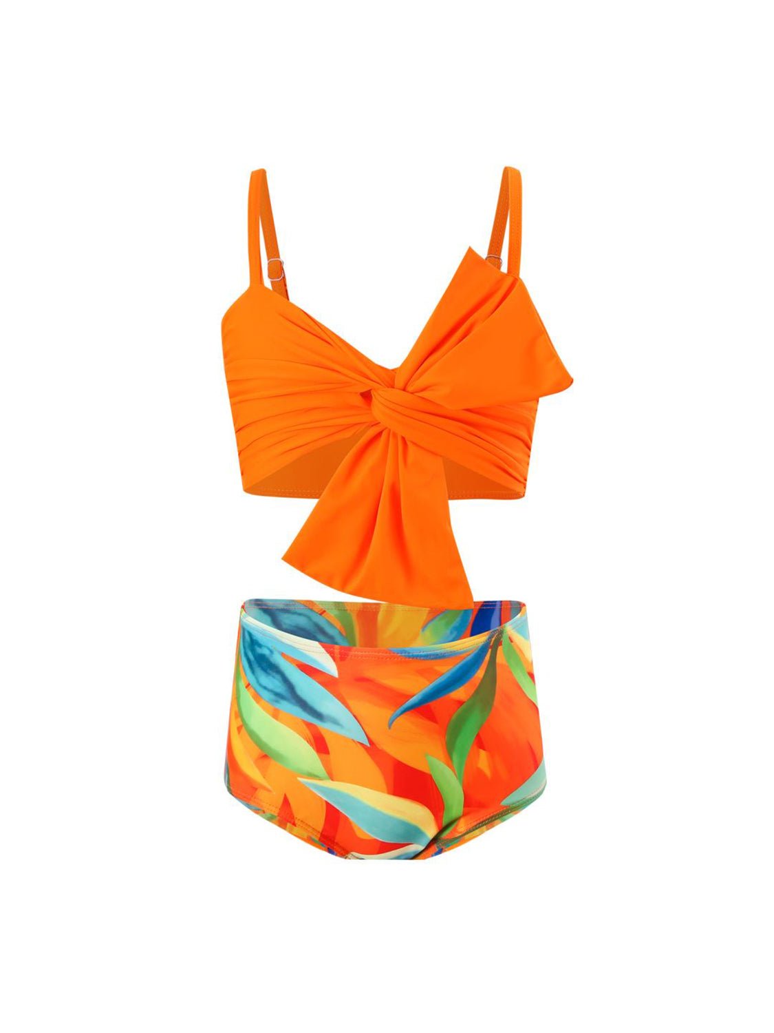 Girls Twisted Spaghetti Strap Swim Set - Kalizeh