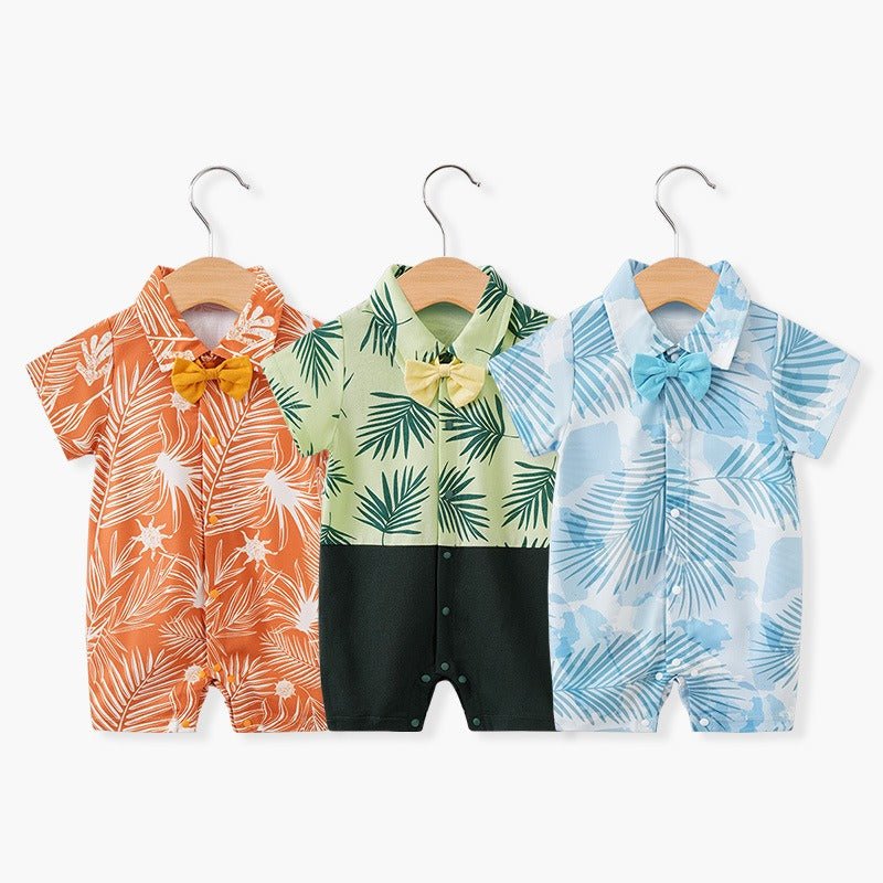 Hawaiian Style Boys Short Sleeve Jumpsuit - Kalizeh