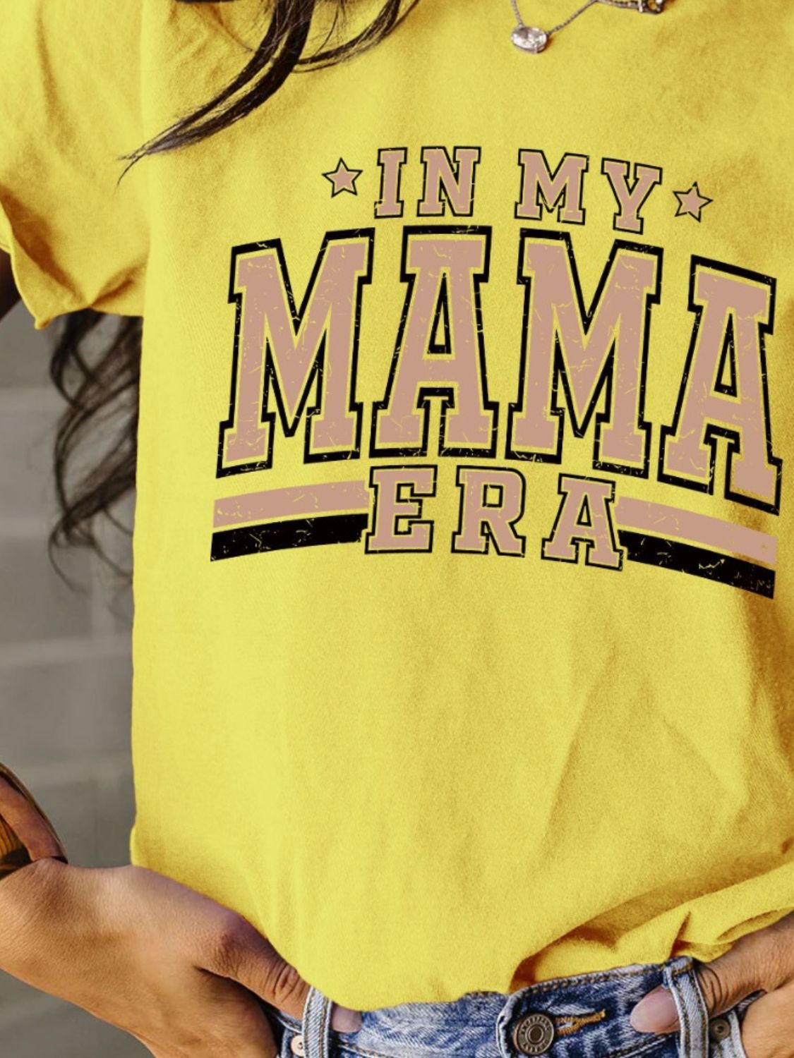 In My Mama Era Round Neck Short Sleeve T-Shirt - Kalizeh