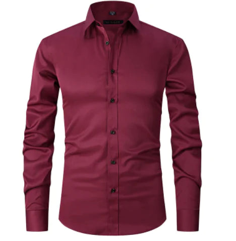 Stay Sharp: Anti-Wrinkle Men's Dress Shirt - Kalizeh