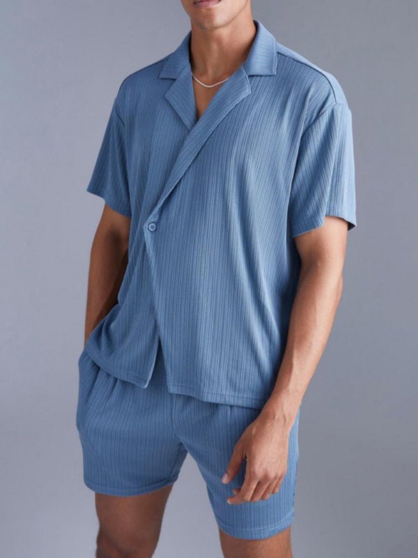 Men's Casual Short-Sleeved Shirt and Shorts Set - Kalizeh