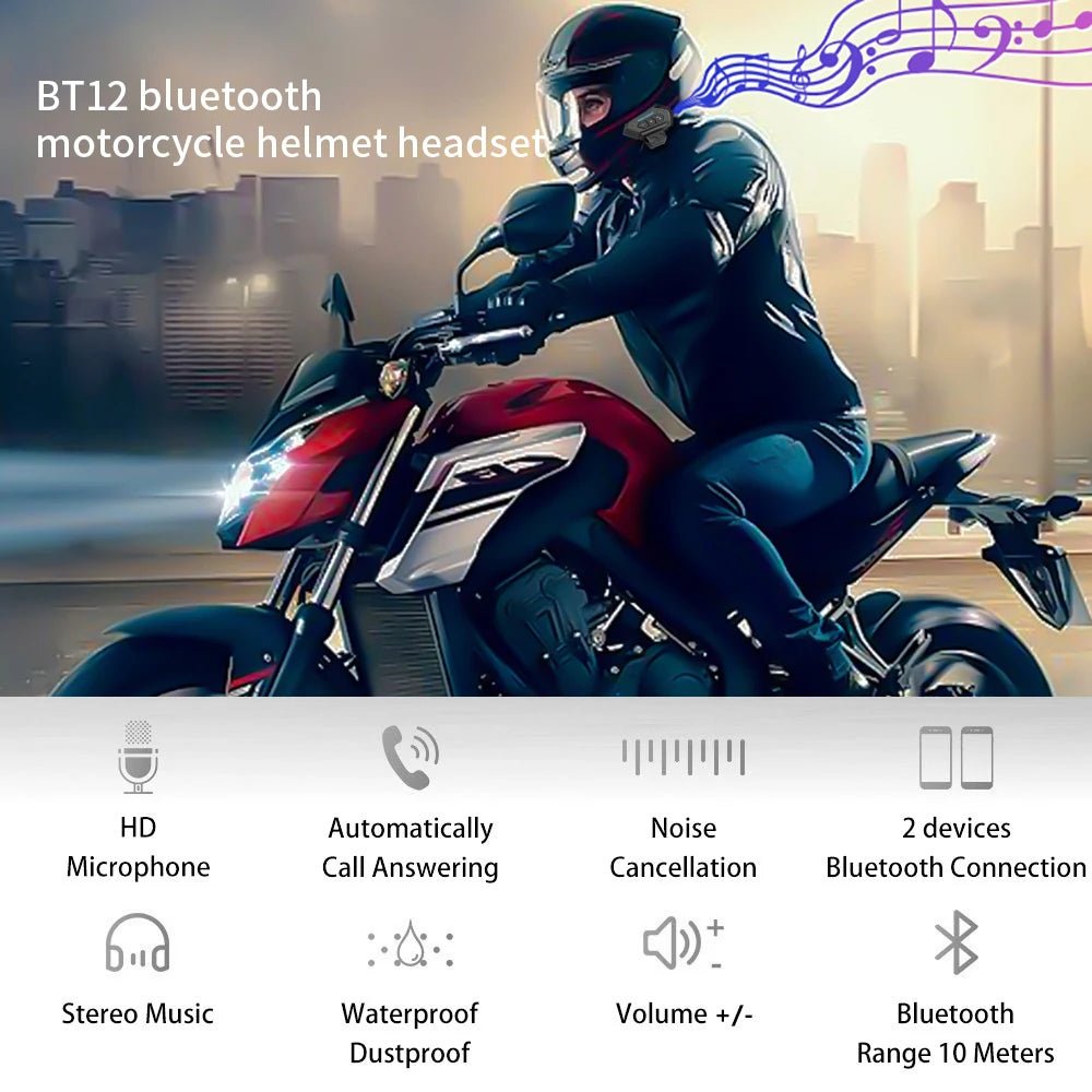 Motorcycle Helmet Bluetooth Headset 5.0 - Kalizeh