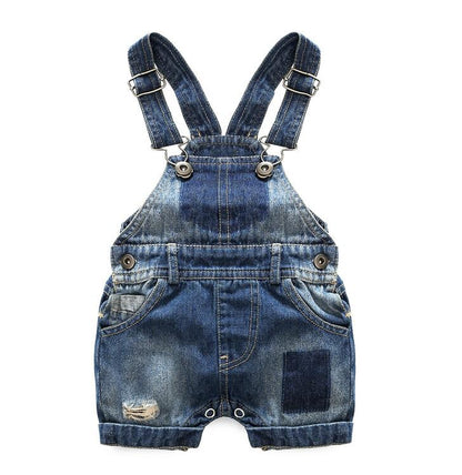 Newborn T-shirt and Denim Overalls Set - Kalizeh