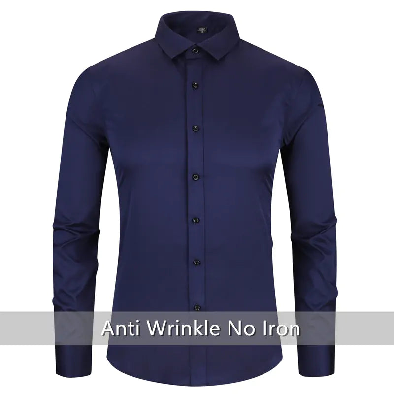 Stay Sharp: Anti-Wrinkle Men's Dress Shirt - Kalizeh