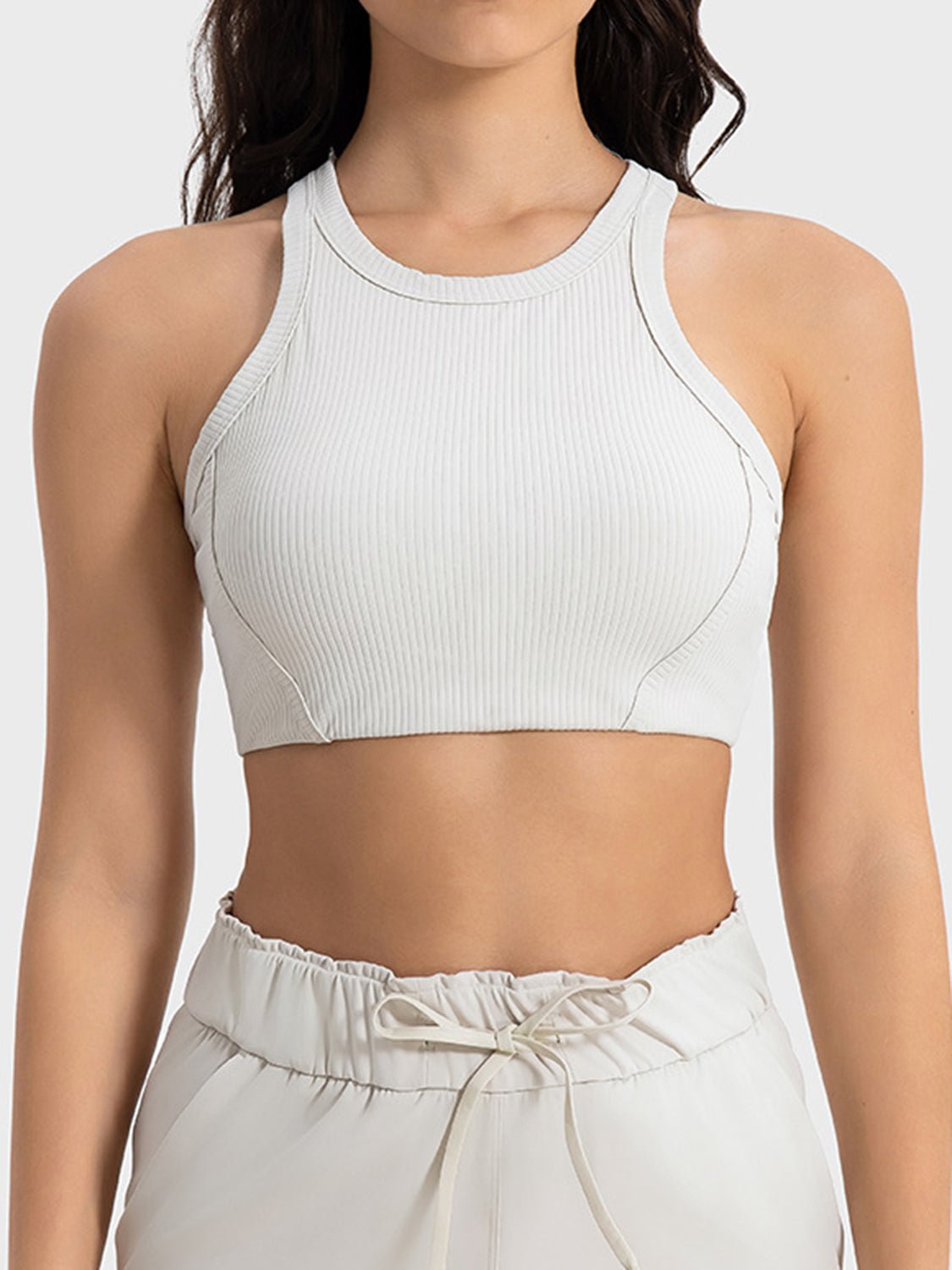 Performance-Driven Wide Strap Cropped Sport Tank - Kalizeh