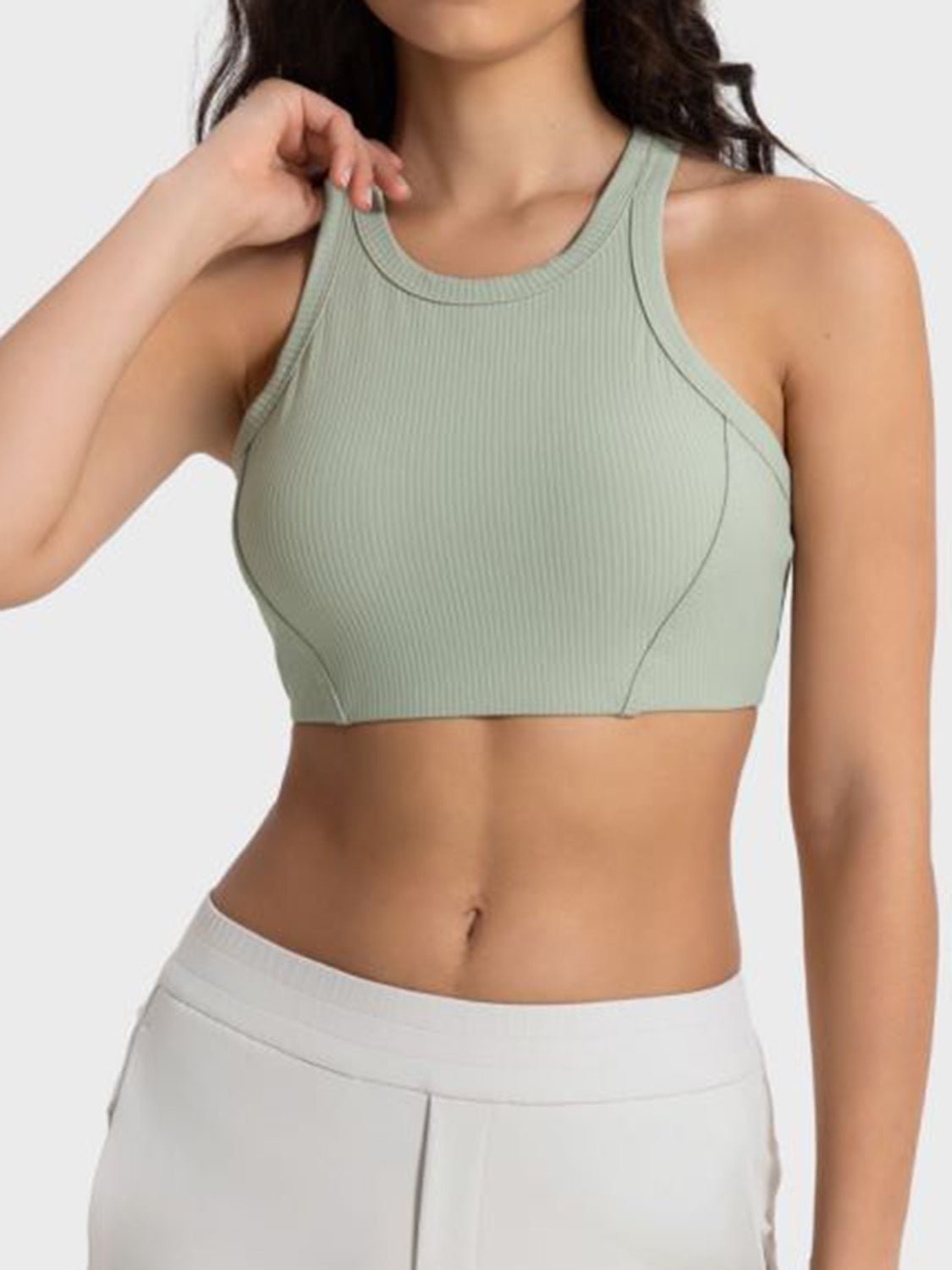 Performance-Driven Wide Strap Cropped Sport Tank - Kalizeh