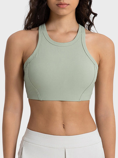 Performance-Driven Wide Strap Cropped Sport Tank - Kalizeh