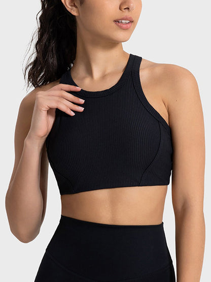 Performance-Driven Wide Strap Cropped Sport Tank - Kalizeh