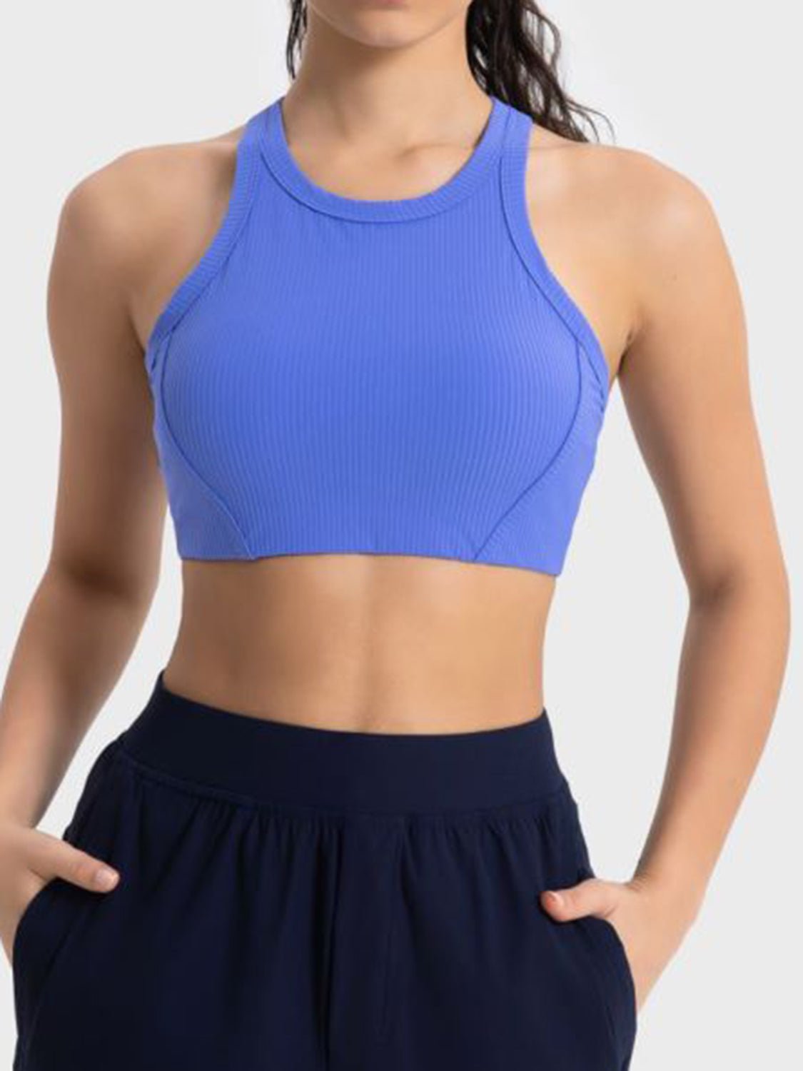 Performance-Driven Wide Strap Cropped Sport Tank - Kalizeh