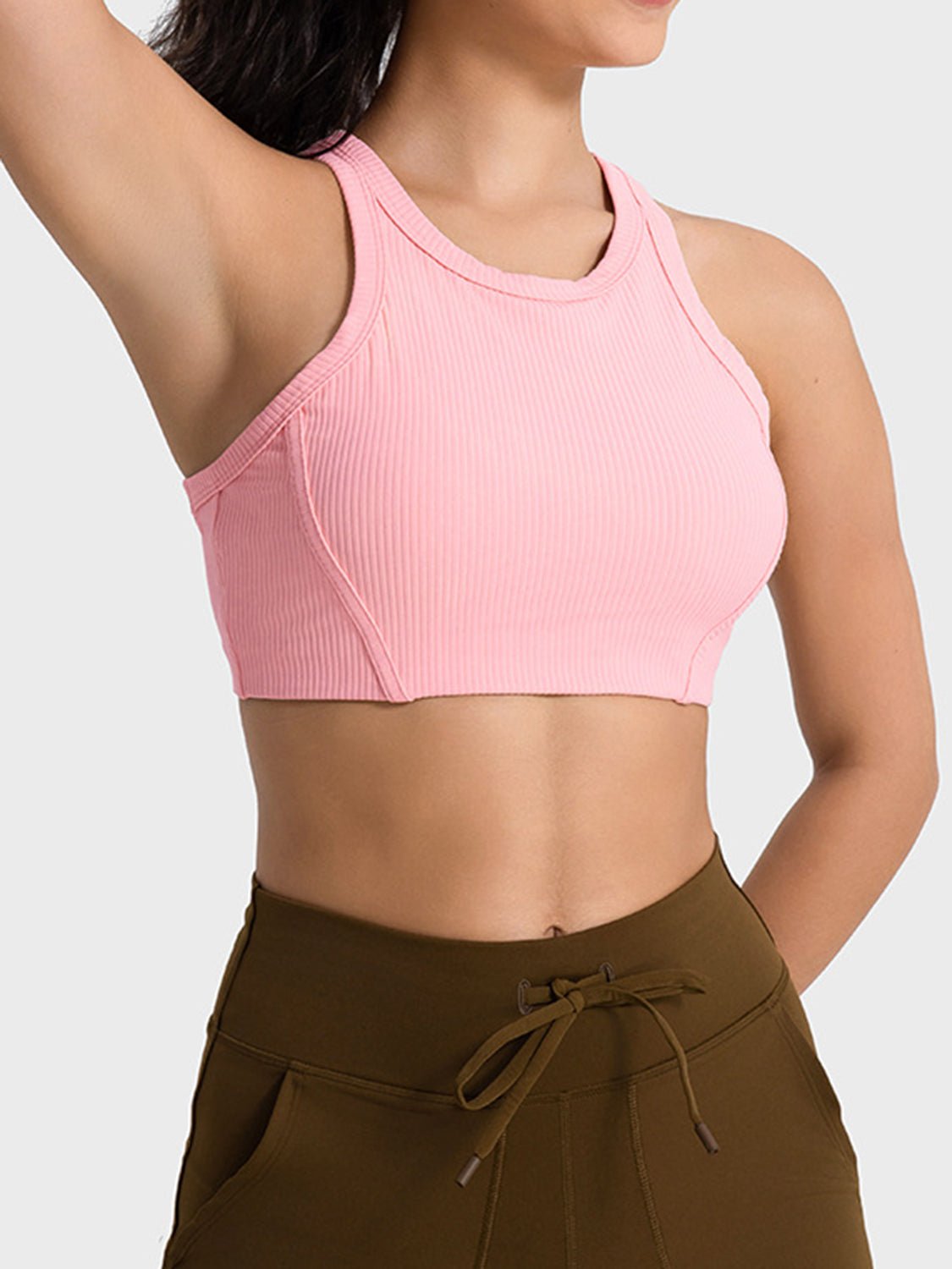 Performance-Driven Wide Strap Cropped Sport Tank - Kalizeh