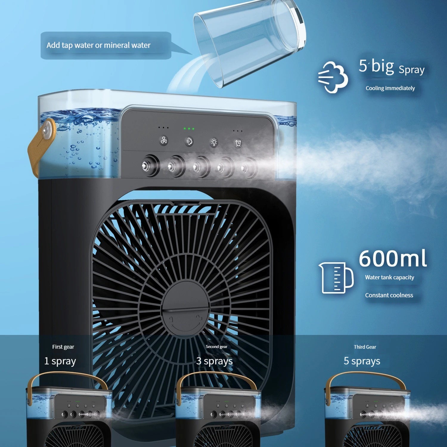 Portable Hydrocooling Humidifier Fan - Kalizeh