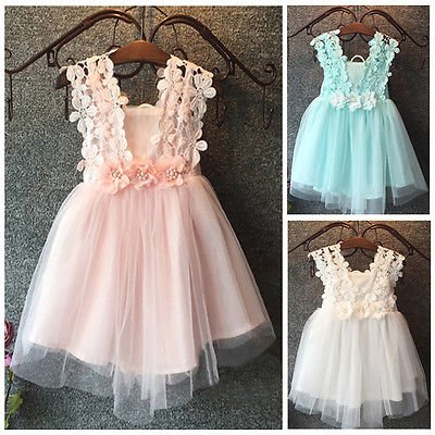 Princess Pearl Lace Tulle Flower Gown - Kalizeh