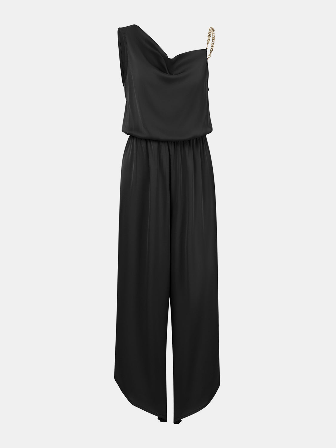 Radiant Grace Asymmetrical Neck Jumpsuit - Kalizeh