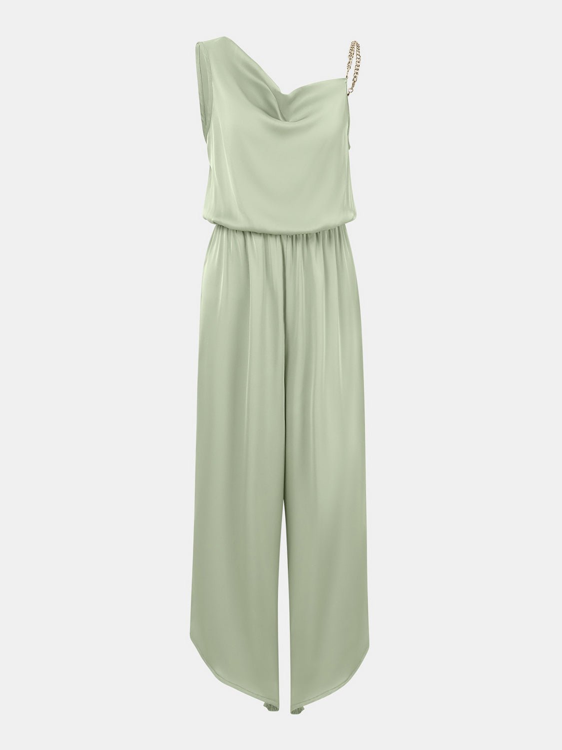 Radiant Grace Asymmetrical Neck Jumpsuit - Kalizeh