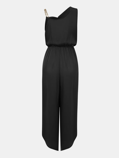 Radiant Grace Asymmetrical Neck Jumpsuit - Kalizeh