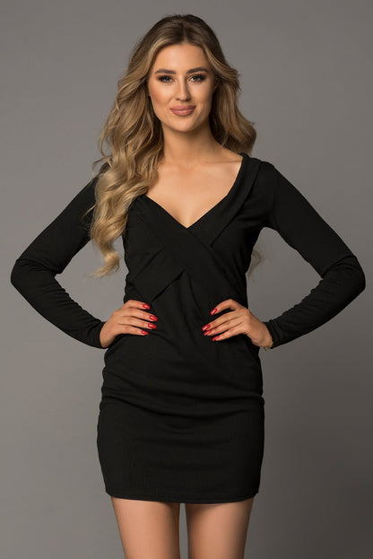 Siren Plunge Ribbed Bodycon Cocktail Dress - Kalizeh