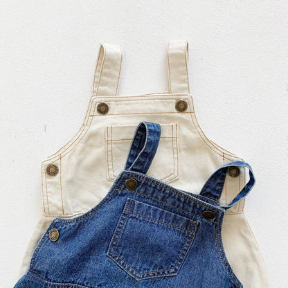 Spring and Summer Baby Denim Rompers - Kalizeh